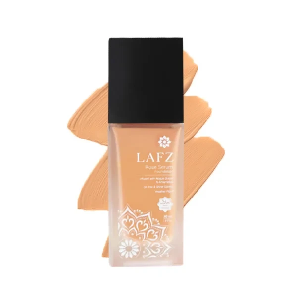 LAFZ Halal Golden Beige – Rose Serum Foundation (30ml)