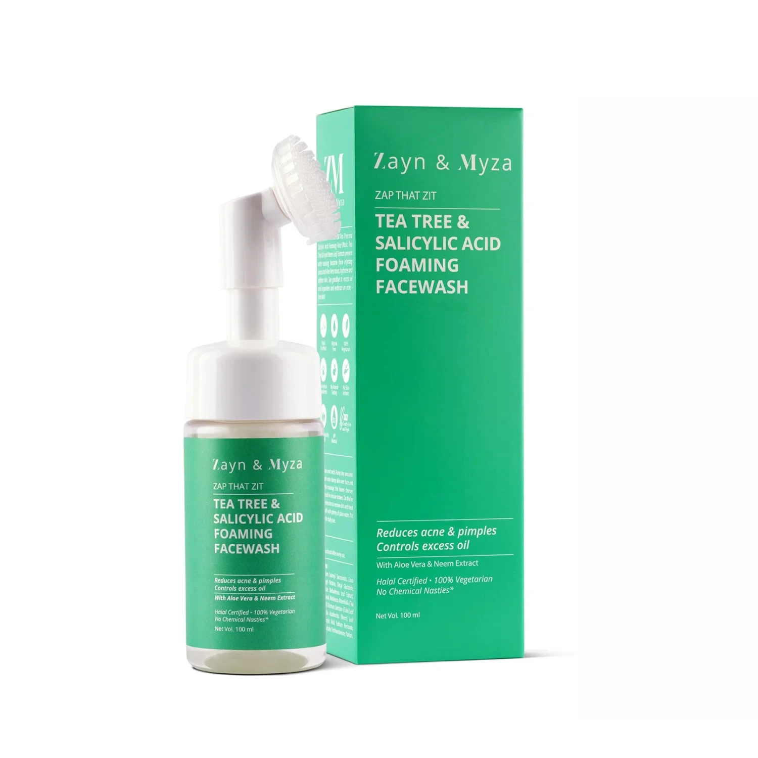 Zayn & Myza Tea Tree & Salicylic Acid Foaming Facewash 100ml