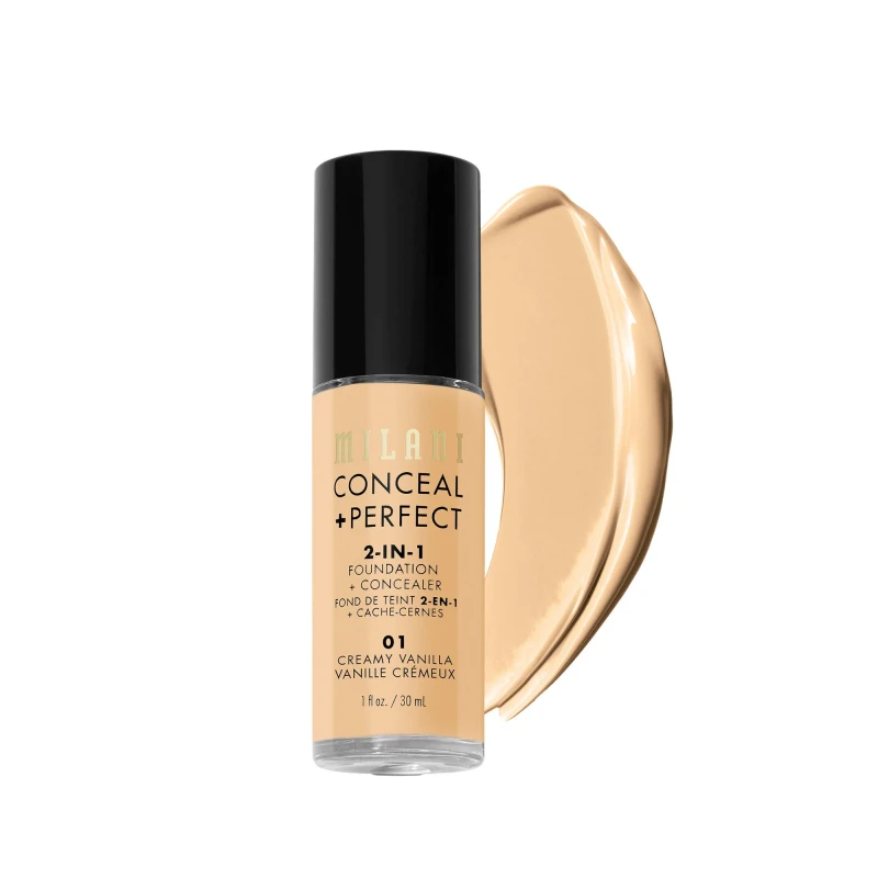 Milani Conceal + Perfect 2-In-1 Foundation + Concealer 01 Creamy Vanilla (30ml)