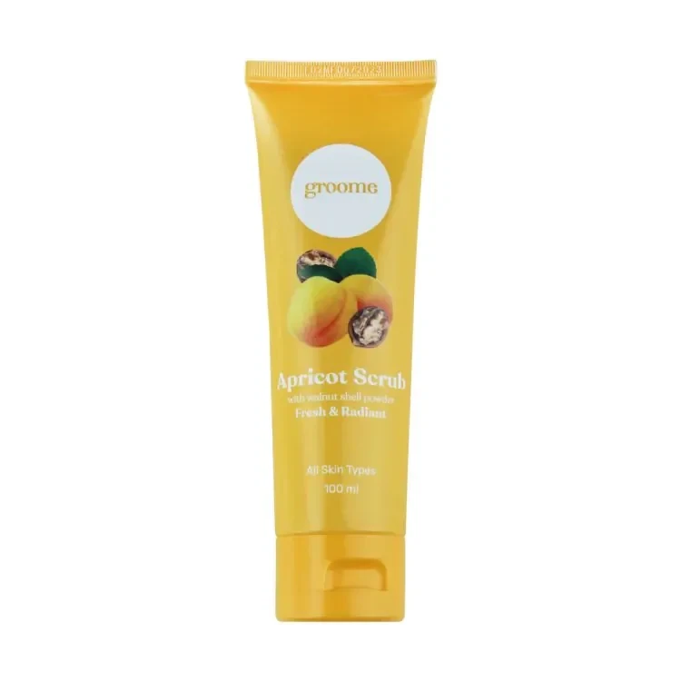 Groome Apricot Scrub – with Walnut Shell Powder (100ml)