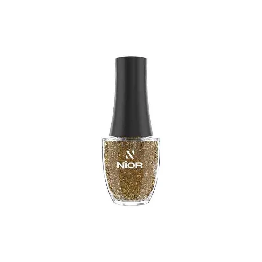 Nior Glitter Nail Polish- Glowy Amber (13ml)