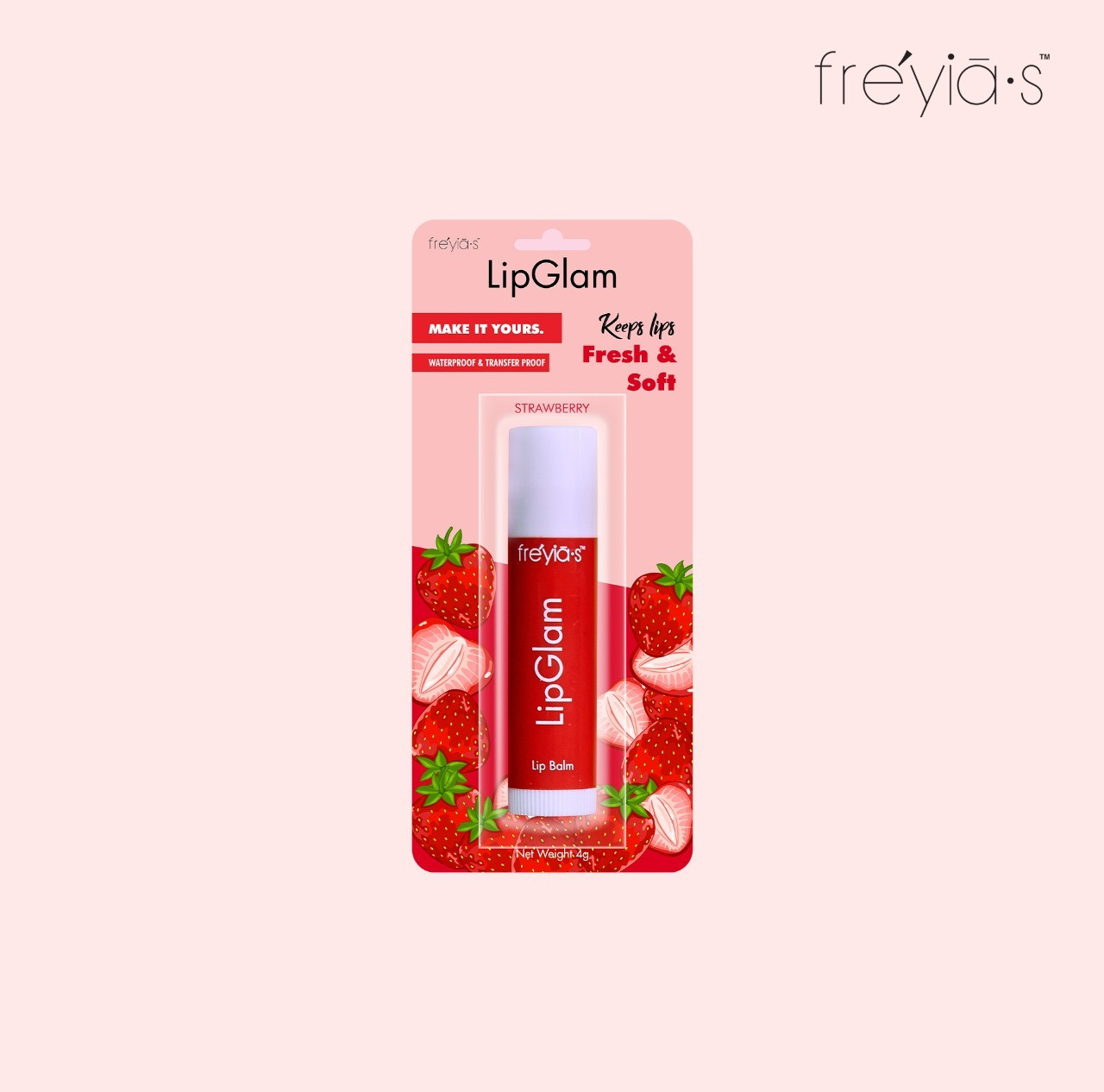 Freyias Strawberry LipGlam (4ml)