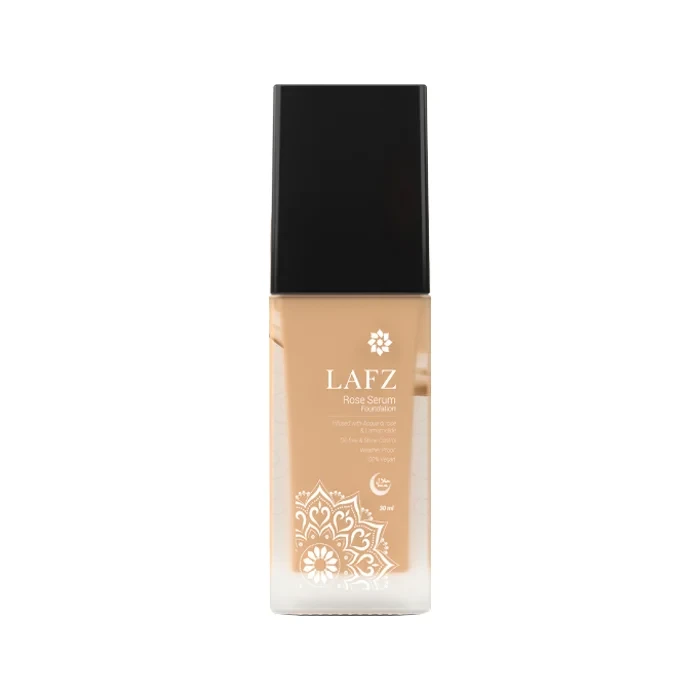 LAFZ Halal Rose Serum Foundation – Warm Porcelain (30ml)