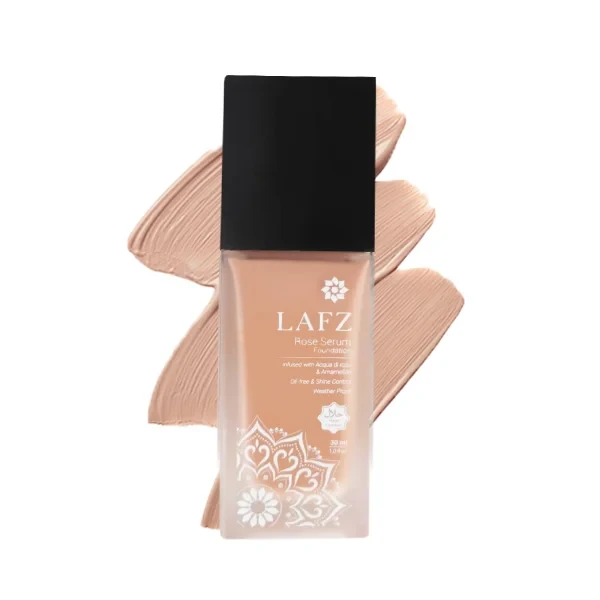 LAFZ Halal Rose Serum Foundation – Nude ivory (30ml)