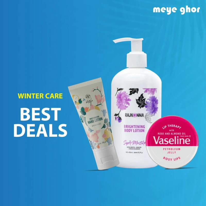 Rajkonna Brightening Body Lotion, Skin Cafe Moisturizing Hand Lotion and Vaseline Lip Therapy Rosy Lips