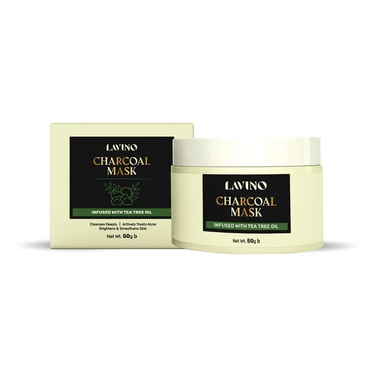 Lavino Charcoal Mask Infused With Tea Tree Oil (50gm)