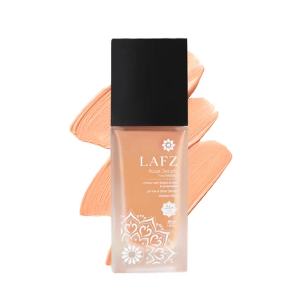 LAFZ Halal Rose Serum Foundation – Medium Beige (30ml)