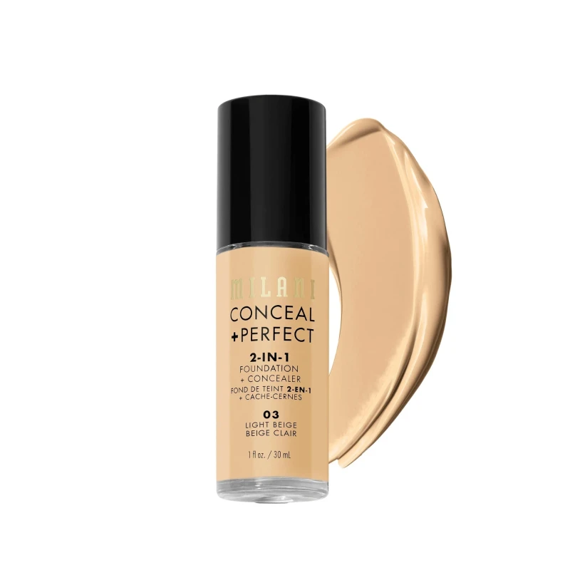 Milani Conceal + Perfect 2-In-1 Foundation + Concealer 03 Light Beige (30ml)