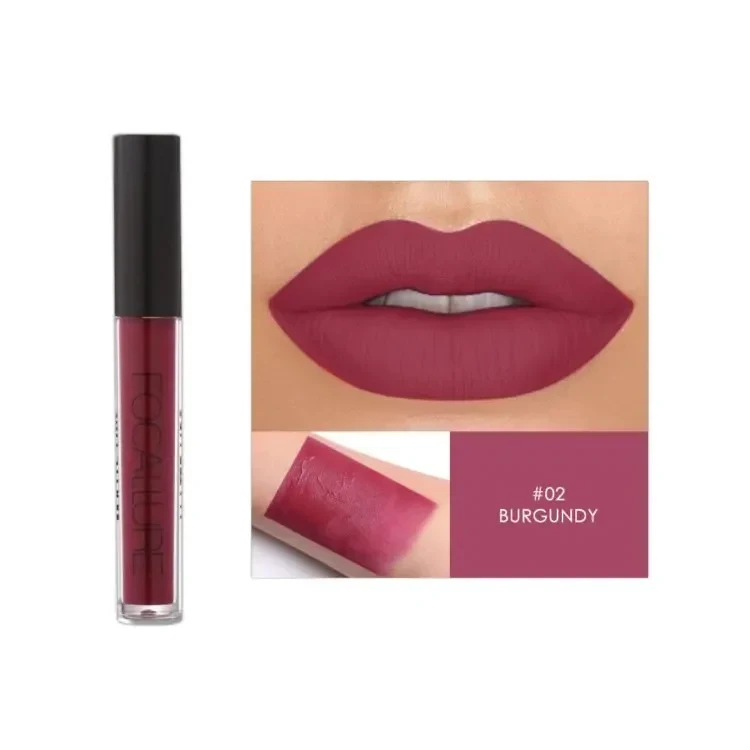 Focallure Waterproof Matte Liquid Lipstick 02 Burgundy (Fa24) (6gm)