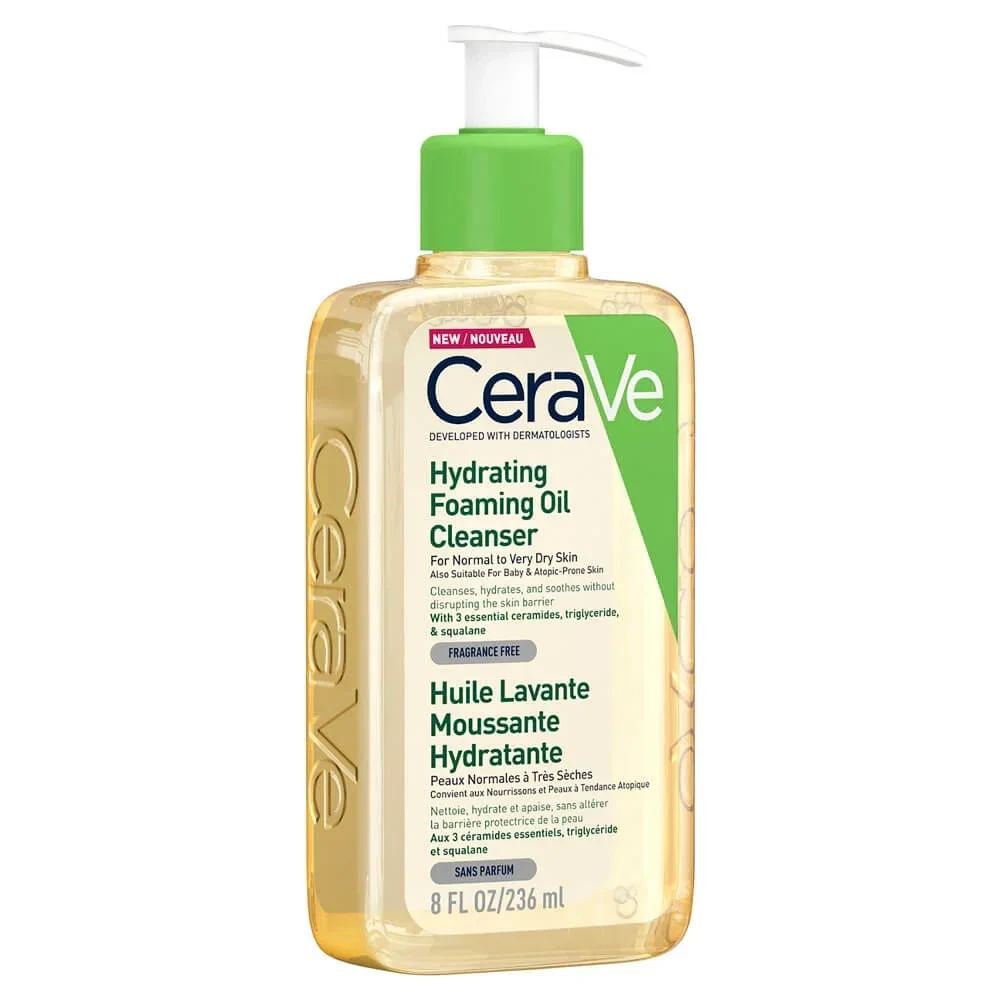 Cerave Hydrating Foaming Oil Cleanser For Normal To Very Dry Skin (236ml)