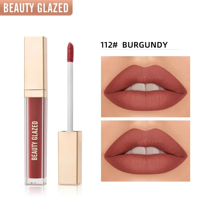 Beauty Glazed True Matte Lipstick- 112 Burgundy