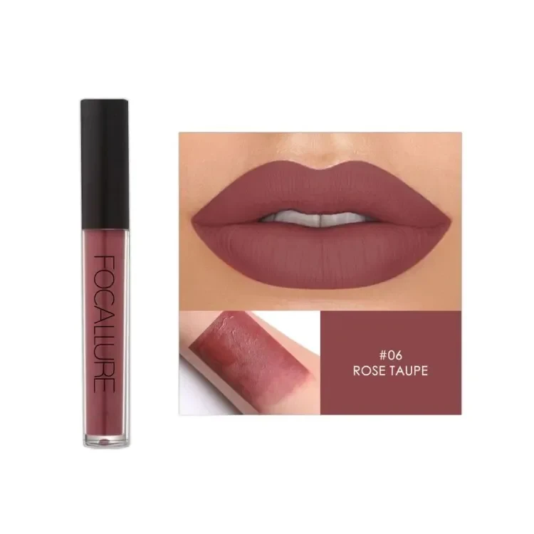 Focallure Waterproof Matte Liquid Lipstick 06 Rose Taupe (6gm)