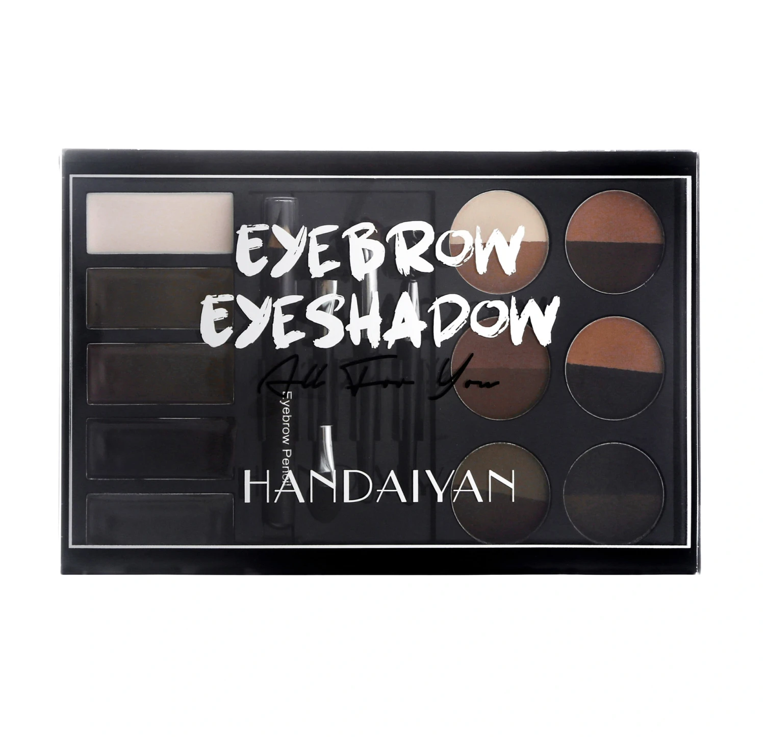 HANDAIYAN-12 Colors Eyebrow Makeup Platte & Natural Long Lasting Brown Kit