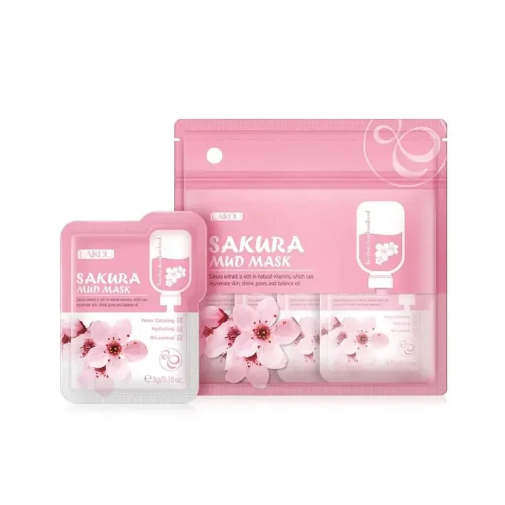 LAIKOU Japan Sakura Mud Mask – 5g (12 pcs set)