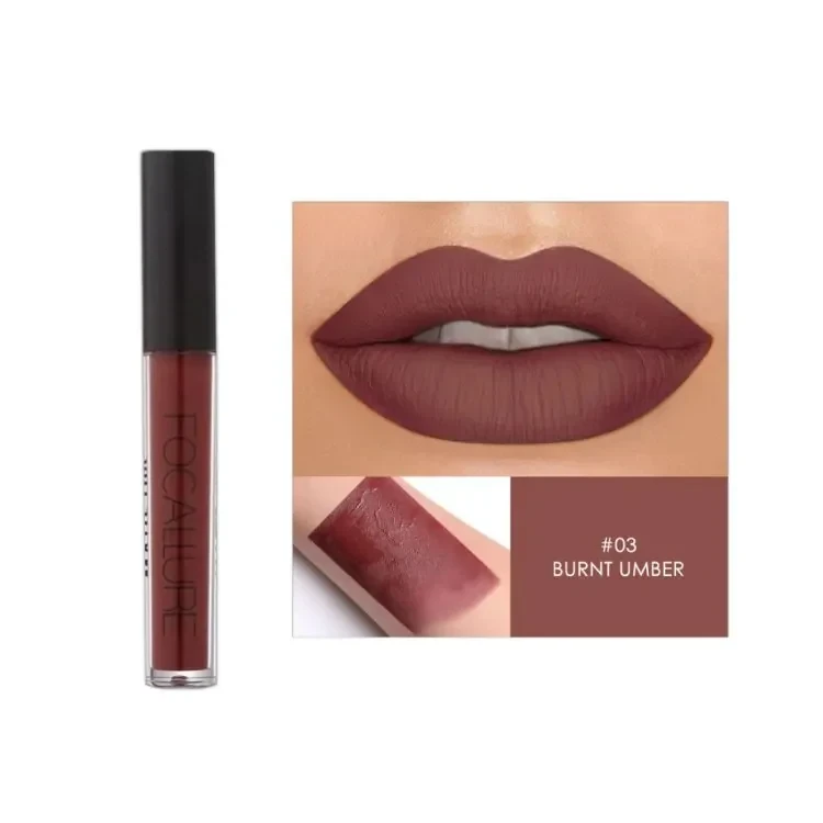 Focallure Waterproof Matte Liquid Lipstick 03 Burnt Umber (6gm)